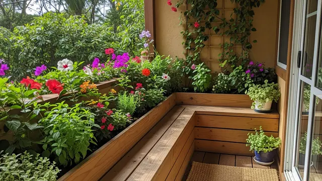 Model Teras Rumah Sempit Lebar 1 Meter, Fungsi Ganda untuk Kebun (AI)