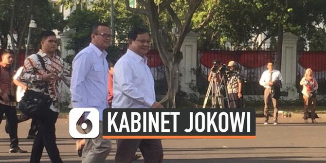 VIDEO: Prabowo ke Istana Saat Perkenalan Calon Menteri Jokowi