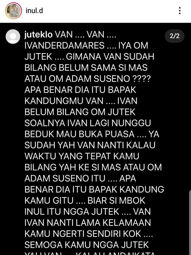 Unggahan Inul Daratista. (Foto: Instagram @inul.d)