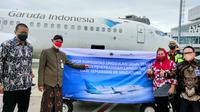 Garuda Indonesia pada meresmikan layanan penerbangan langsung khusus kargo rute Semarang-Singapura. (dok: GIAA)