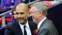 Pep Guardiola - Alex Ferguson (AFP PHOTO / CARL DE SOUZA)
