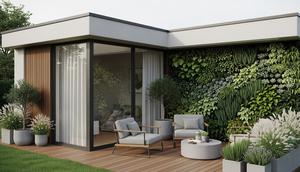 Model Rumah Mungil Tapi Punya Kebun Vertikal dan Teras Cantik yang Asri (Image by Gemini AI)