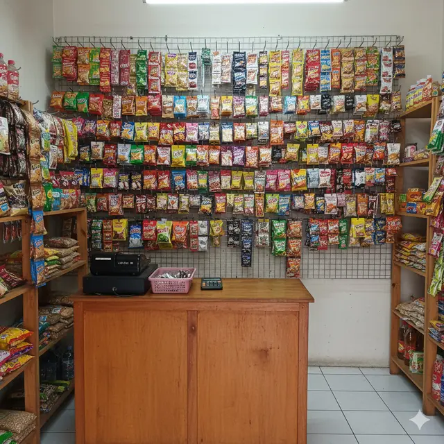 Desain Rak Gantung Warung  Hemat Tempat