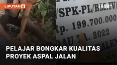 Aksi pelajar bongkar kualitas proyek aspal jalan mengundang perhatian
