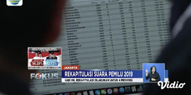 KPU Telah Rekapitulasi Suara Pemilu 2019 untuk 8 Provinsi