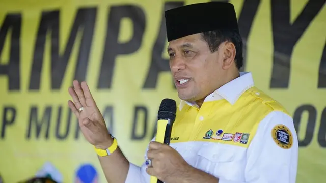 Cagub Sulsel, Nurdin Halid Siapkan Beasiswa Hingga Program Doktoral Untuk Warga Tak Mampu di Sulsel (Liputan6.com/ Eka Hakim)