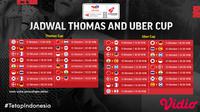Jadwal Lengkap Piala Thomas dan Uber Cup 2020