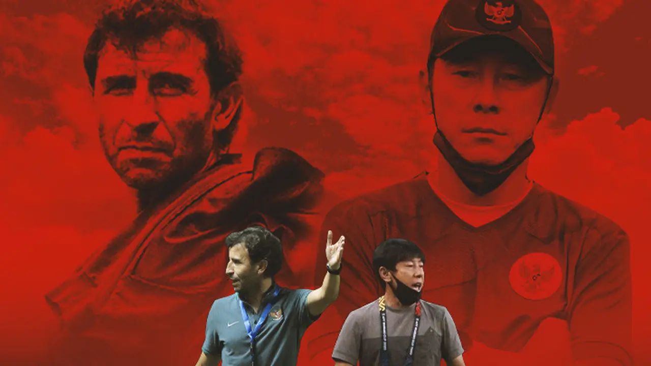 Timnas Indonesia - Ilustrasi Luis Milla dan Shin Tae-yong