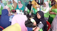 “Bakti Sosial Hari Ibu” yang diselenggarakan oleh Bank Sampah Berlian bekerja sama dengan Pertamina dan Puskesmas Jaya Mukti, Sabtu (22/12/2018).