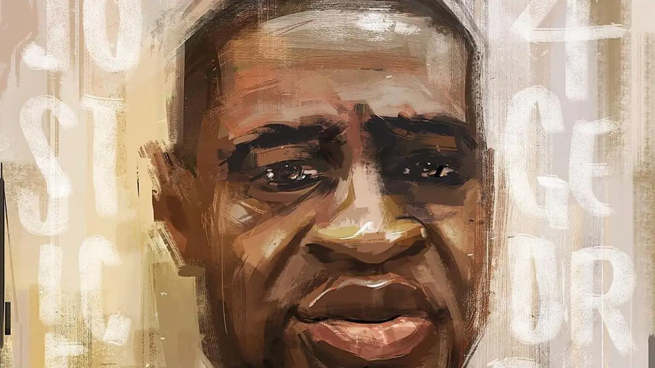 Sketsa George Floyd. (Foto: Instagram @michelleobama)