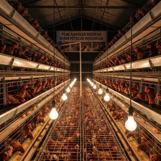 Cara Pilih Lampu untuk Ayam Petelur
