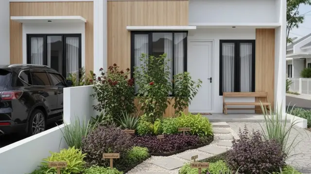 Model Halaman Depan Rumah dengan Tanaman TOGA