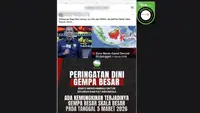 Deretan Hoaks Seputar Gempa yang Beredar di Media Sosial, Cek Faktanya