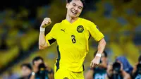 Selebrasi gol&nbsp;Stuart Wilkin pada laga Timnas Malaysia vs Timnas Singapura di FIFA Matchday edisi September 2025 - Dok. Malaysia National Team/@malaysia_nt