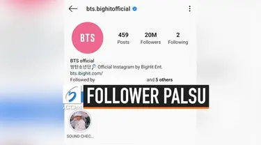 Baru ini ICMP melakukan pemeriksaan follower palsu di akun beberapa selebritis. Ternyata, BTS berada di posisi kedua yang memiliki follower palsu sebanyak 48 persen.