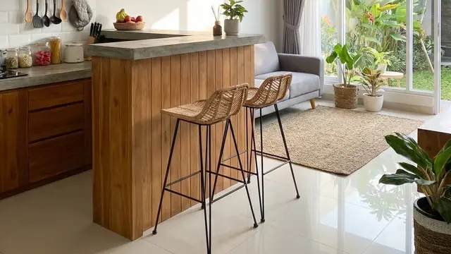 Desain Dapur dan Ruang Tamu Menyatu Agar Rumah Tampak Lega