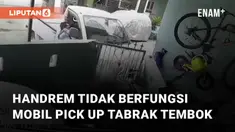Rekaman CCTV sebuah mobil pick up menabrak tembok rumah mengundang perhatian