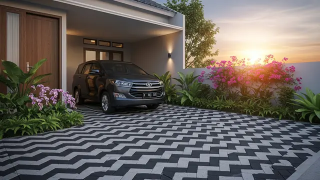 7 Pola Paving Block Estetik untuk Carport Rumah, Material Kuat dan Tahan Cuaca