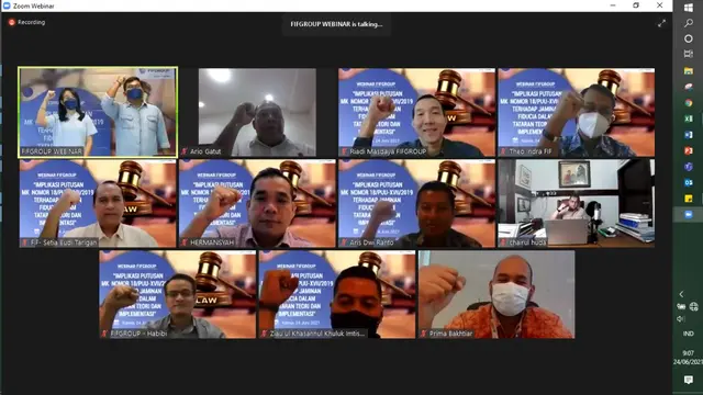 Webinar Antisipasi Tindakan Kekerasan dan Eksekusi Jaminan Fidusia Berlangsung Menarik