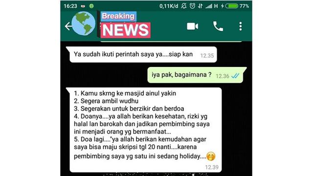 6 Chat Dosen saat Ngerjain Mahasiswa Ini Bikin Ngelus Dada