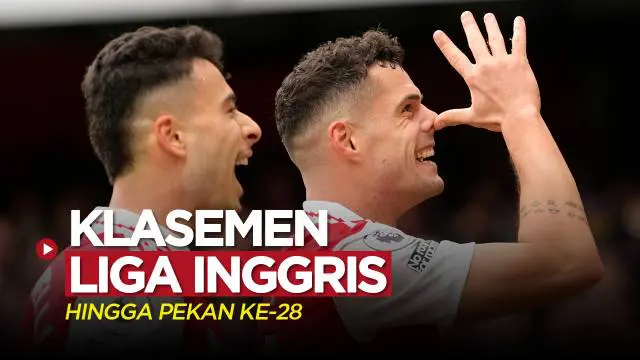 VIDEO: Arsenal Sementara Berselisih 8 Poin dengan Man City, 19 dengan MU di Klasemen Liga Inggris