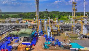 Fasilitas Produksi PHE Jambi Merang Sungai Kenawang Central Gas Plant. Dok PHE Jambi Merang