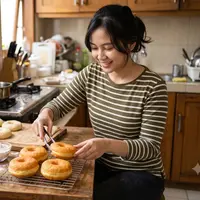 Tips Membuat Donat Rumahan Mengembang Sempurna Meski Tanpa Ulen Lama (AI Generated)