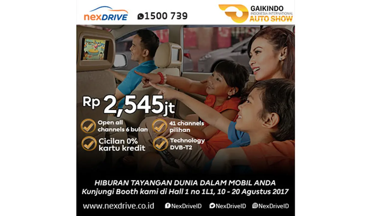 Sejak ada NexDrive, sudah bukan hal mustahil bisa nonton TV berlangganan di mobil.