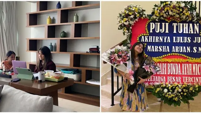 Momen kelulusan Marsha Aruan