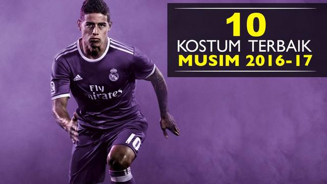 Video jersey dengan desain terbaik untuk musim 2016-2017, Real Madrid urutan ke-6 versi 101 Great Goals.