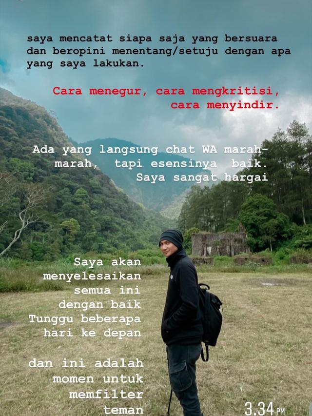 Unggahan Anji. (Foto: Instagram @duniamanji)