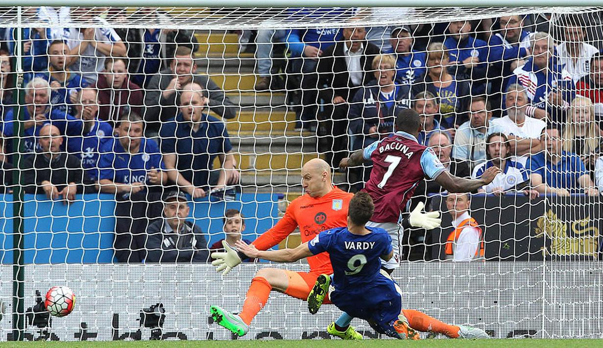 Pelatih MU, Louis Van Gaal, harus menyiapkan formula untuk menahan pergerakan dari Vardy. (AFP Photo/Lindsey Parnaby)