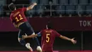 Pada masa extra-time, Spanyol mencetak gol ketiga melalui eksekusi penalti Mikel Oyarzabal. Penalti diberikan usai Eric Bailly terlihat oleh VAR kedapatan menyentuh bola saat terjadi sepak pojok. Spanyol 3, Pantai Gading 2. (Foto: AP/Andre Penner)