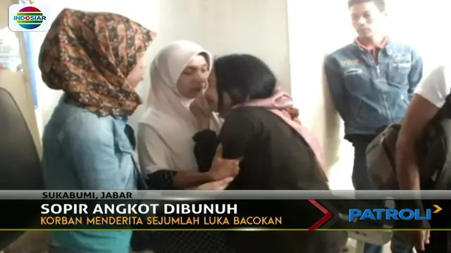 Seorang sopir angkot di Sukabumi, Jawa Barat, jadi korban pengeroyokan dan pembacokan hingga meregang nyawa.
