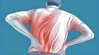 (Ilustrasi Nyeri Punggung Bawah/Low Back Pain oleh AI)