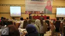 Suasana pertemuan Nasional di Jakarta (27/11). Pertemuan bertema Meningkatkan Koordinasi Pelaksanaan Mitigasi Dampak dan Rehabilitasi Sosial Bagi Penyintas Perdagangan Manusia dan Kekerasan Terhadap Perempuan dan Anak. (Liputan6.com/Faizal Fanani)