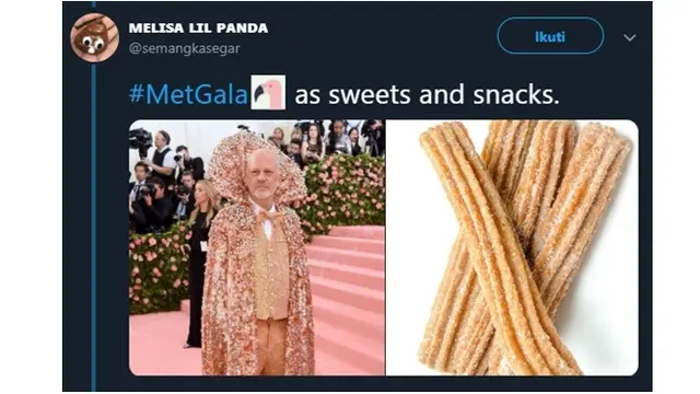 7 Gaya Seleb Mirip Makanan di Met Gala Ini Bikin Geleng Kepala