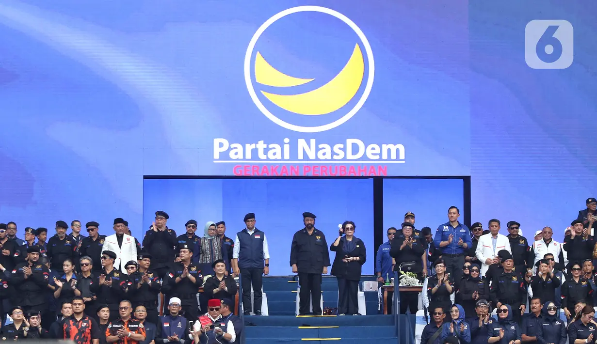 Apel Siaga Perubahan Partai Nasdem mengusung tema 'It's Time Restorasi Indonesia'. (Liputan6.com/Angga Yuniar)