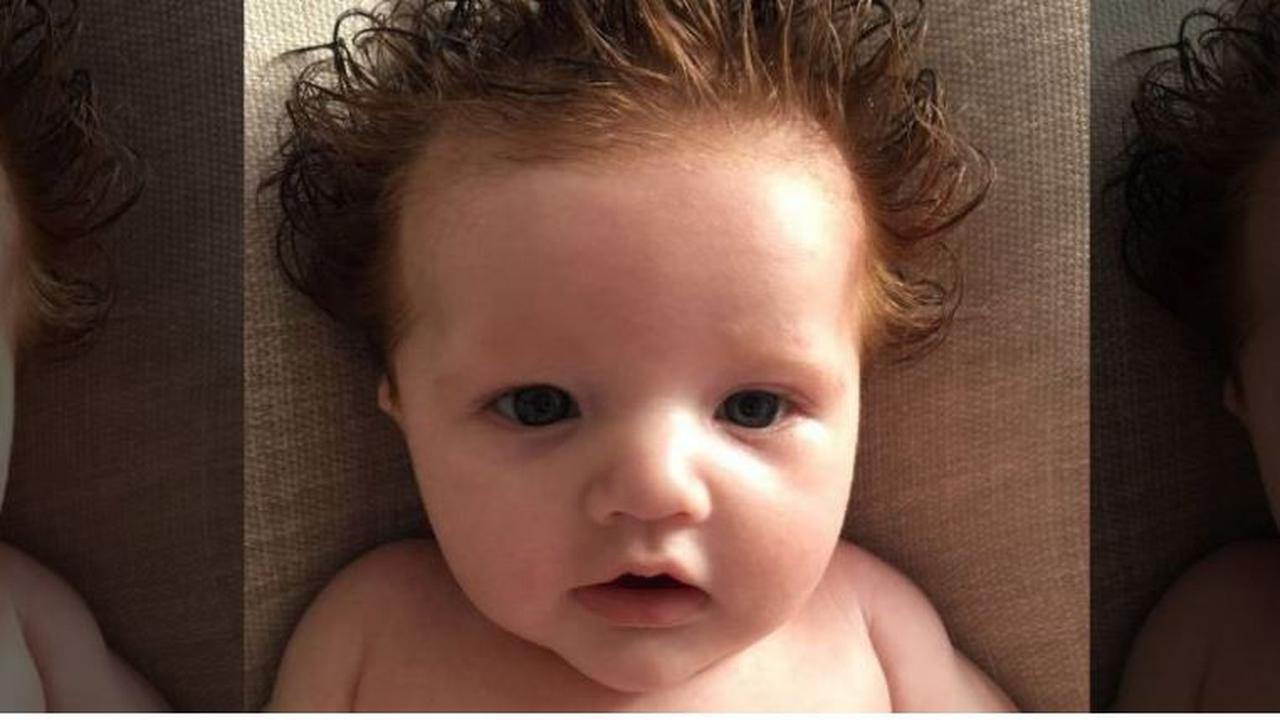 Seorang bayi lucu dan menggemaskan bernama Pixie Rose Masters lahir dengan rambut lebat dan indah. (Foto: Fox News / SWNS)