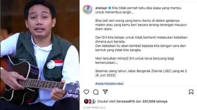 Ibunda Ajak Masyarakat Lanjutkan Perjuangan Eril di Bidang Kemanusiaan