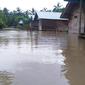 Banjir melanda Pulau Siberut Kepulauan Mentawai Sumatera Barat.