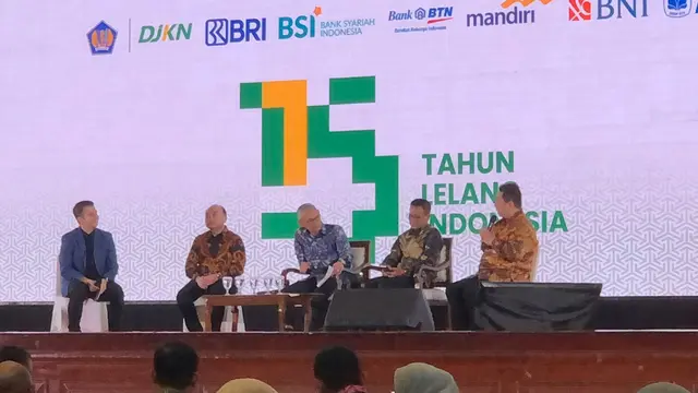 Acara puncak 115 Tahun Lelang Indonesia dengan tema "Semangat Kebangsaan Melandasi Lelang Menuju Pasar Dunia", di Jakarta, Selasa (18/7/2023). (Tira/Liputan6.com)
