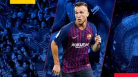 Arthur Melo akan memperkuat Barcelona selama enam musim. (Bola.com/Twitter Barcelona)