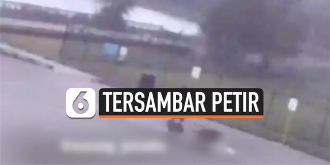 VIDEO: Detik-Detik Pria Tersambar Petir