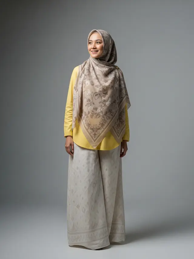 Jilbab Warna Motif Netral