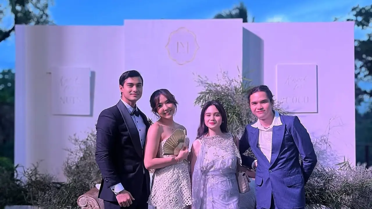 KondanganGo Public, Gaya Serasi Couple Baru Gisella Anastasia & Cinta Brian Saat Kondangan Luna Maya–Maxime Bouttier