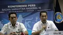 Kepala BNN Komjen Budi Waseso saat rilis barang bukti sabu di Gedung BNN, Jakarta, Rabu (20/4). BNN mengamankan sabu sebanyak 13,9 kg yang berasal dari Taiwan dan Afrika Selatan. (Liputan6.com/Faizal Fanani)