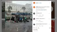 Hujan Deras, Jalan Asia-Afrika Senayan Depan Halte Atletik Banjir