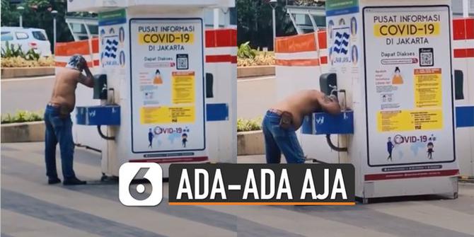 VIDEO: Viral Pria Keramas di Fasilitas Umum DKI Jakarta