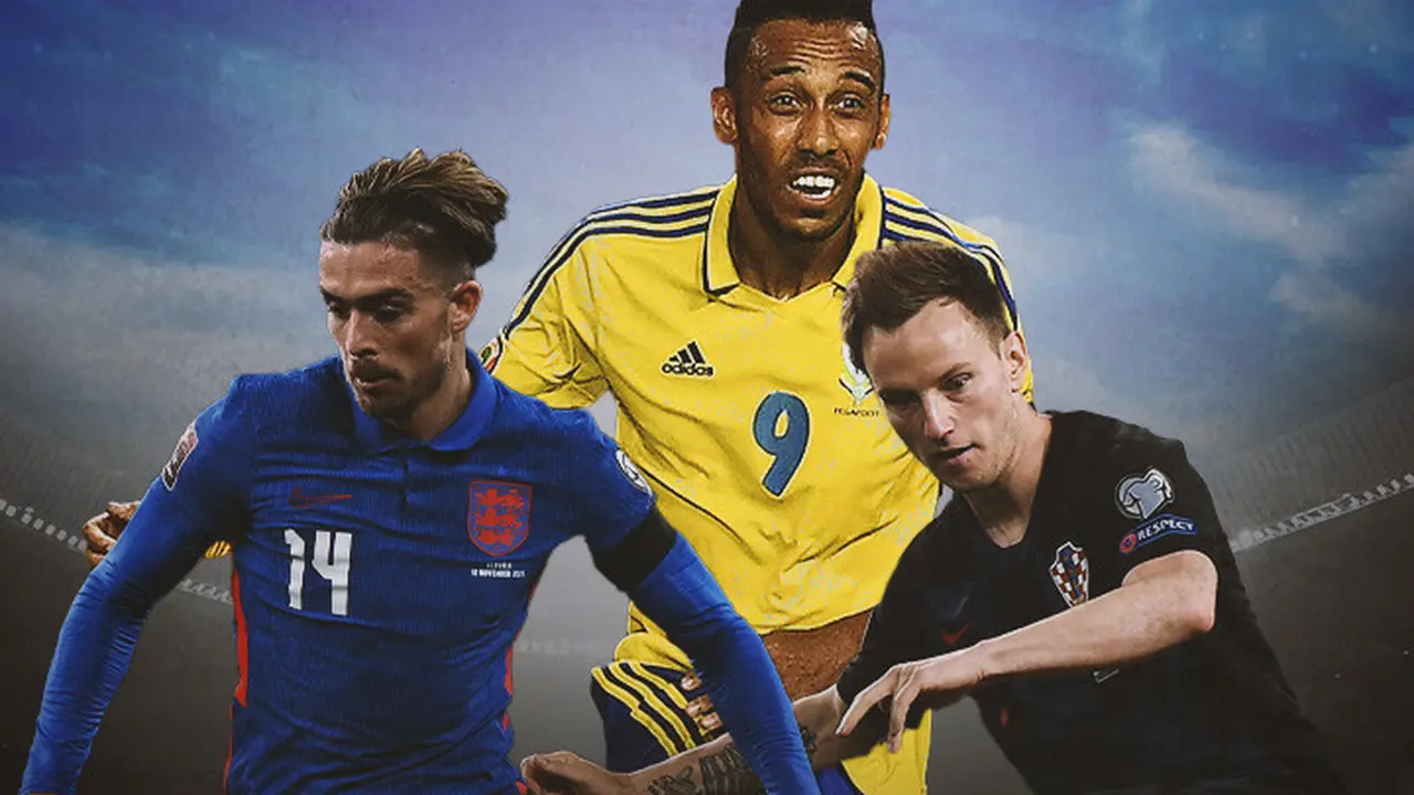 Ilustrasi - Jack Grealish, Pierre-Emerick Aubameyang, Ivan Rakitic